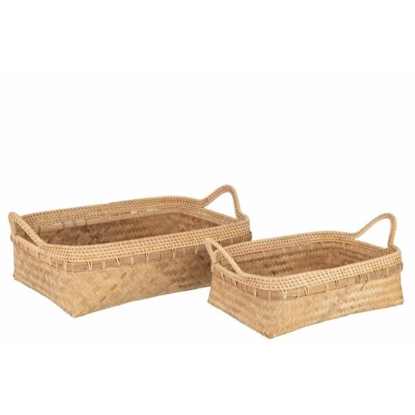 SET OF 2 TRAYS BAMBOO NATURAL - Bilde 4