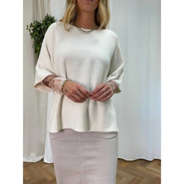 Marta du Chateau topp - strikk farge offwhite - Bilde 2