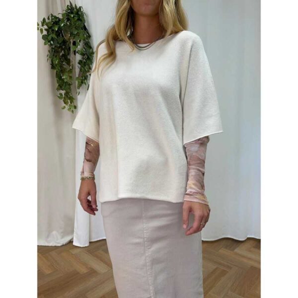 Marta du Chateau topp - strikk farge offwhite - Bilde 3