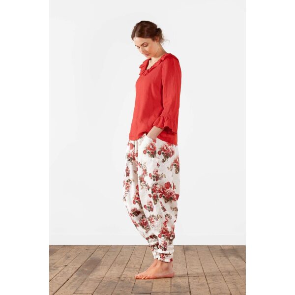 Olars Ulla bukse - Bultas haremsbukse flower white/red - Bilde 3