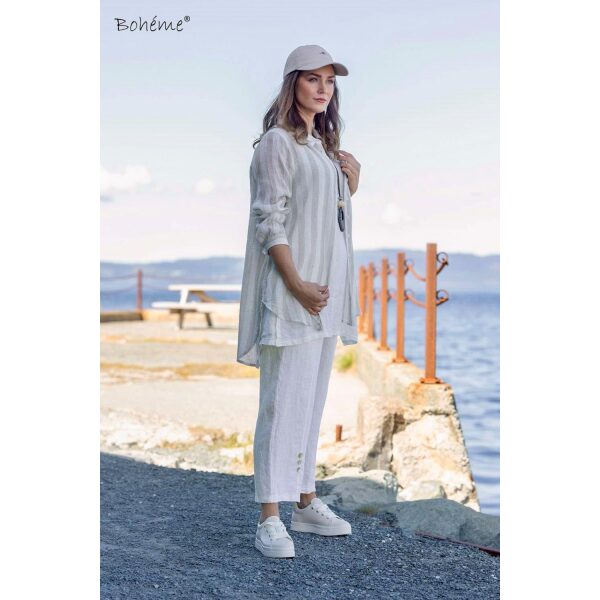 Boheme linskjorte - Shirt stripe