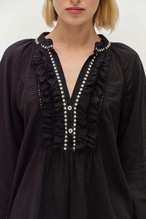 Devotion Twins bluse - Apology black