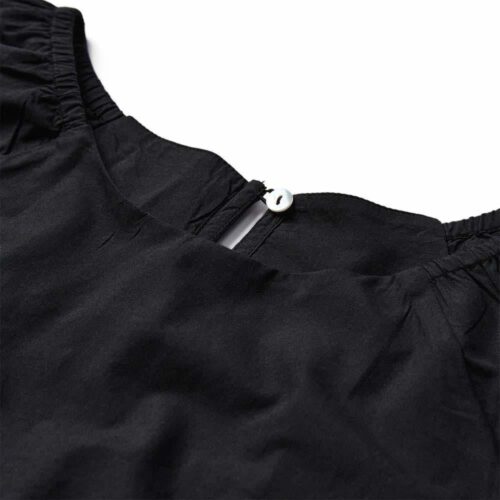 Depeche bluse med blondearm - Sylvie Blouse black - Bilde 3