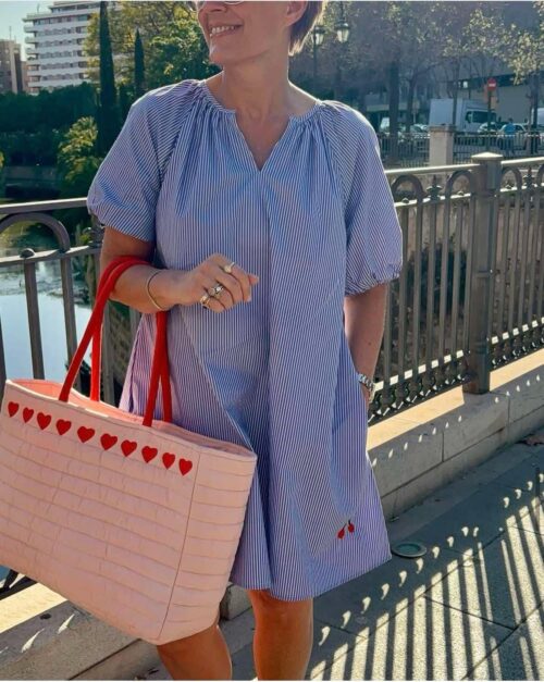 Wauw bag - rosa med hjerter