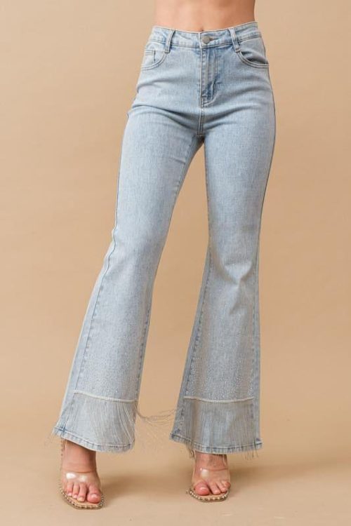 Morena - denimbukse med strass - Bilde 2