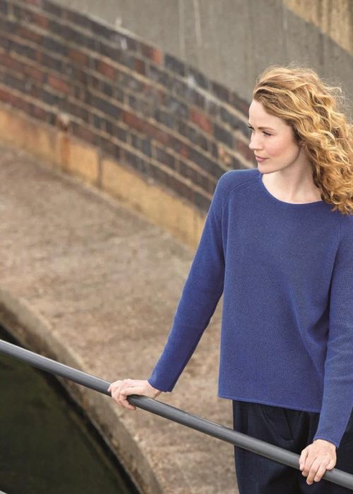 Mansted genser - Nectarine midnight blue