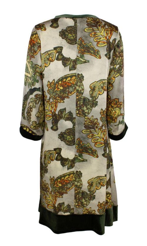 Boheme kjole - petrol print - oliven print - Bilde 7