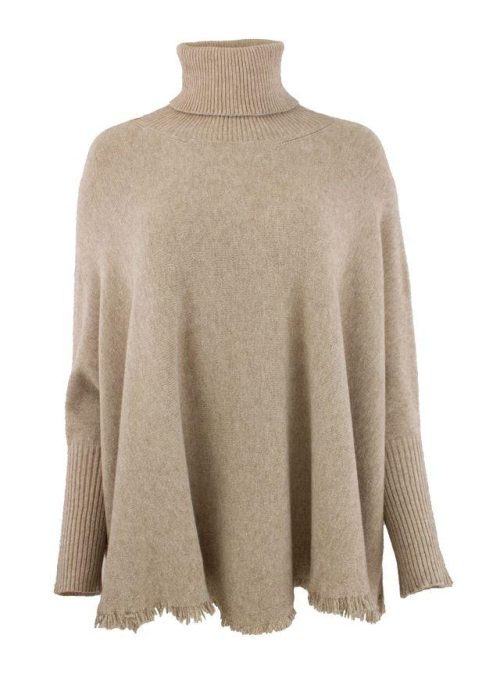 Boheme genser med frynser - sand - Bilde 2