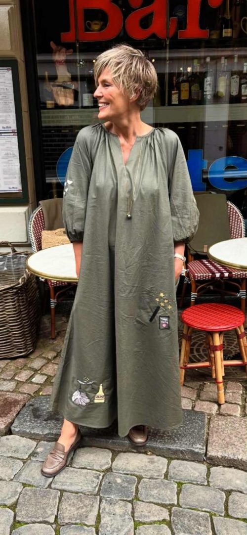 Wauw kjole - Oyster dress olive green - Bilde 2