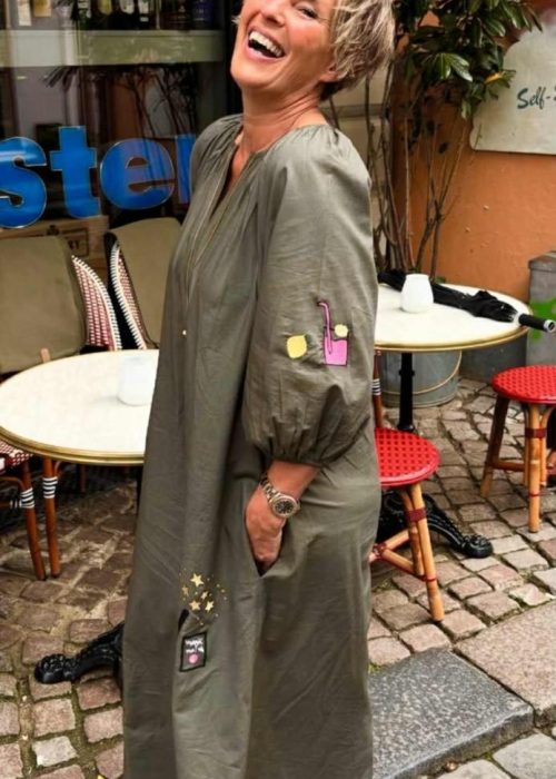 Wauw kjole - Oyster dress olive green