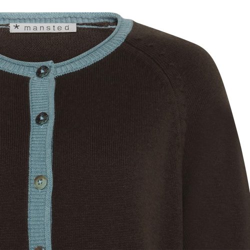 Mansted cardigan - mørk brun - Bilde 3