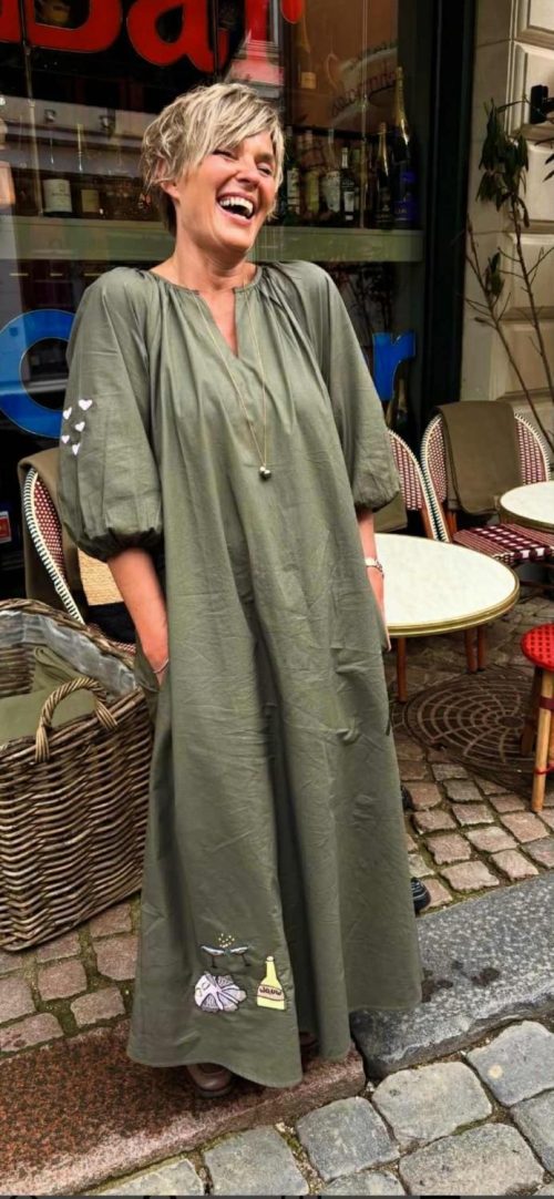 Wauw kjole - Oyster dress olive green - Bilde 3