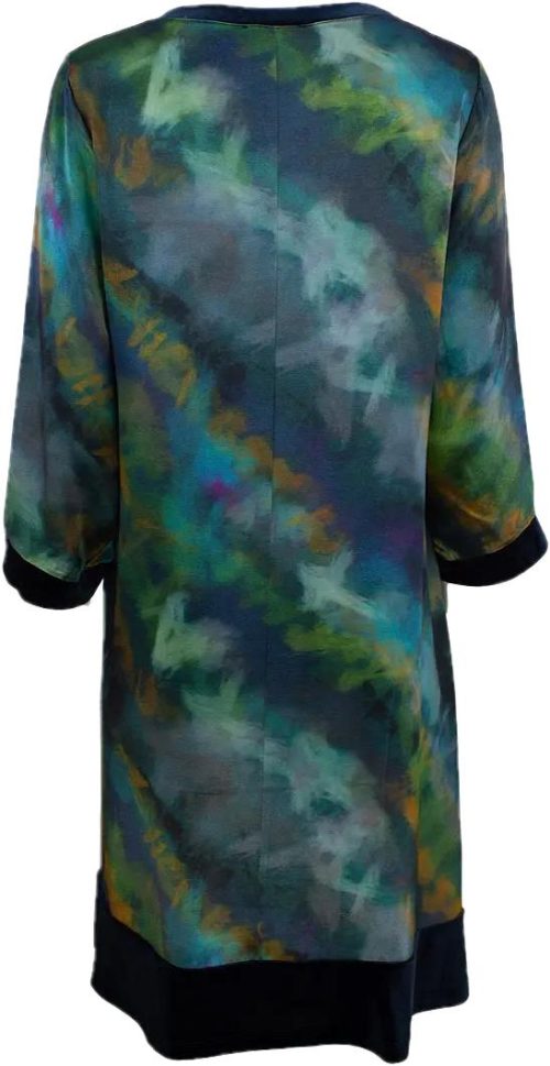 Boheme kjole - petrol print - oliven print - Bilde 4