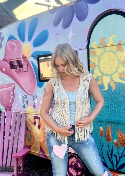 Marta du Chateau vest - knit multirose