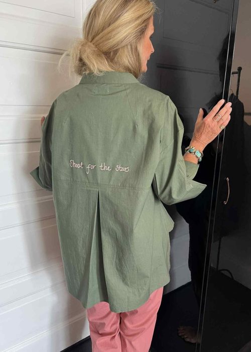 Wauw skjortebluse - Luna olive green