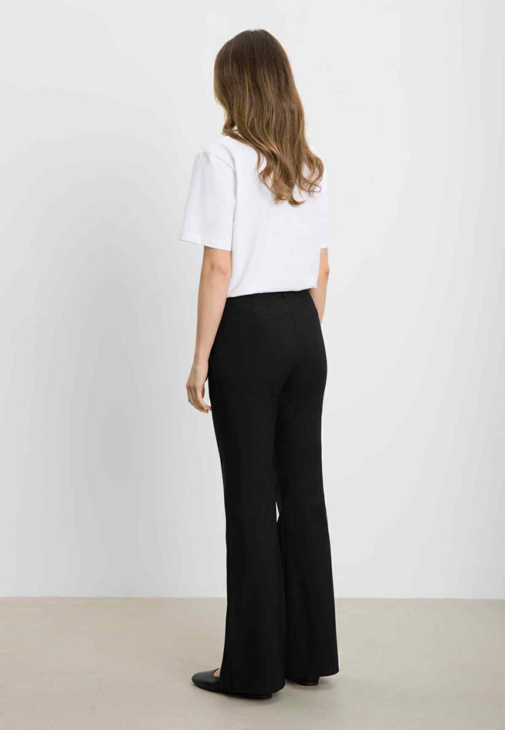 Laurie bukse - Zina Flare Regular ML sort - Bilde 2