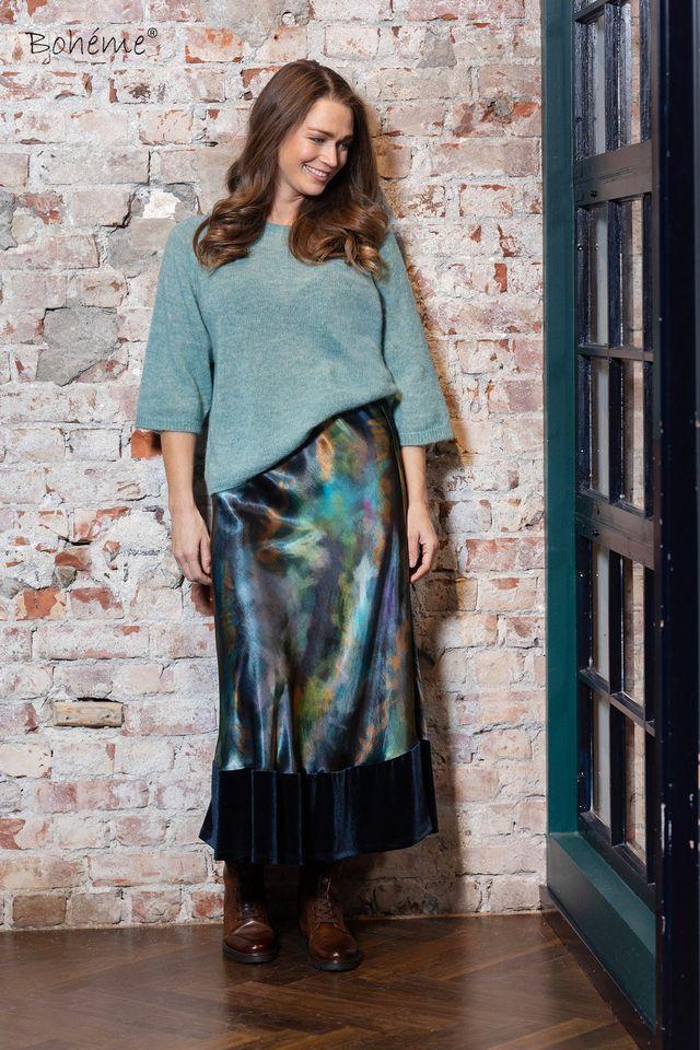 Boheme genser - alpakka vintage blue