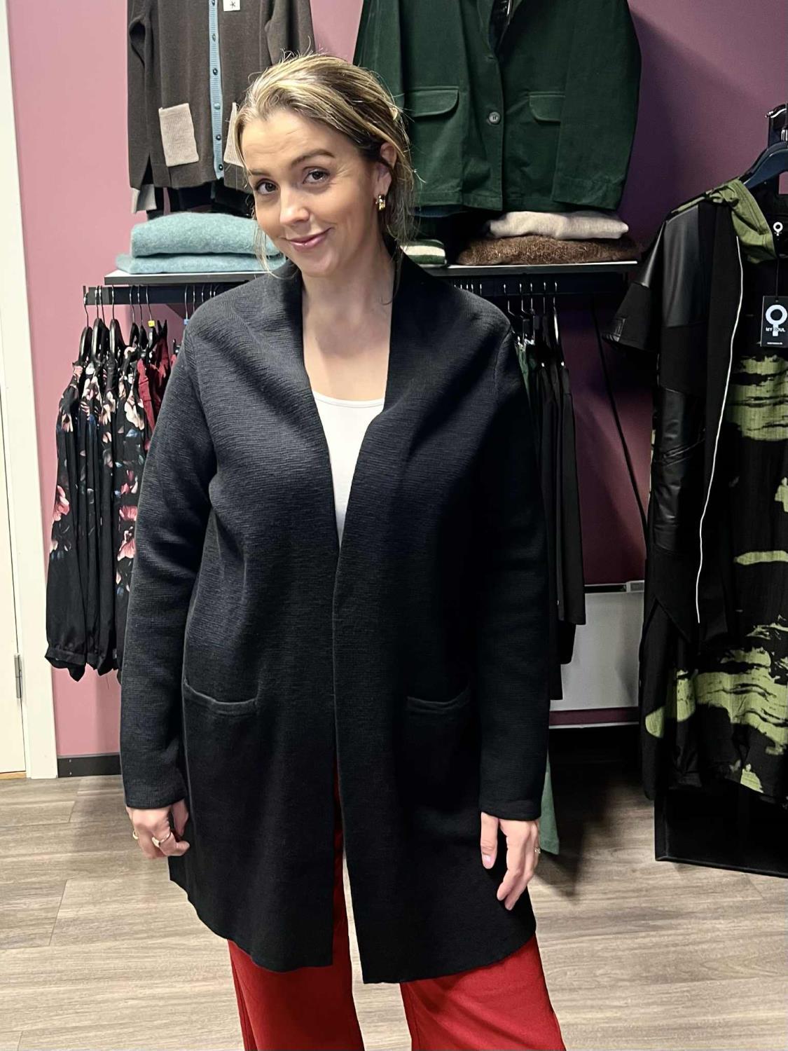 Mansted cardigan - Lava sort