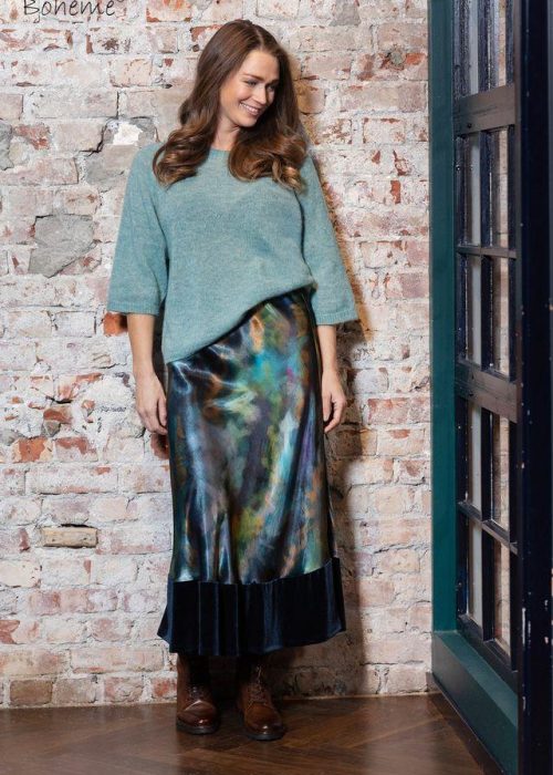 Boheme genser - alpakka vintage blue