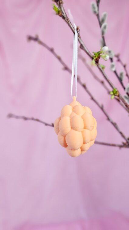 Dazzle & Dawn påskeegg - Bubble Ornamenter Egg peach