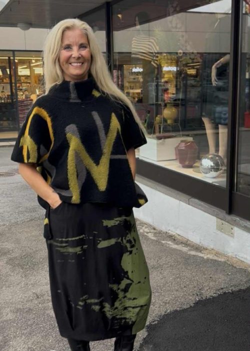 My Soul skjørt - sort med grønt