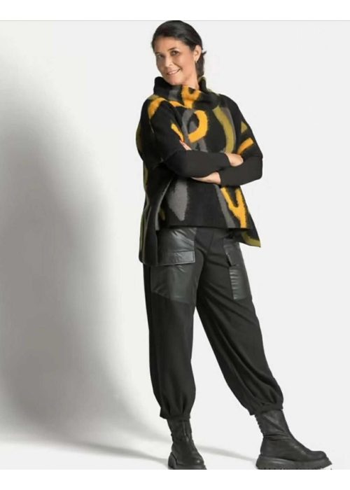 My Soul bukse - sort med lommer i imitert skinn