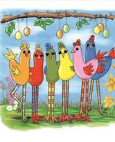 Påskeservietter - fargemiks