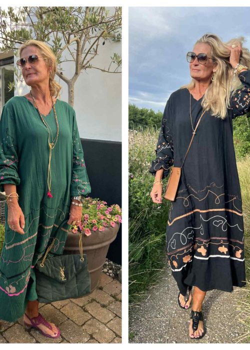 WAUW kjole - Cassey sort/grønn