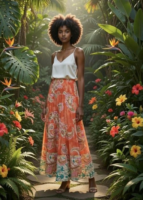 Marta du Chateau skjørt - Princess skirt Corallo