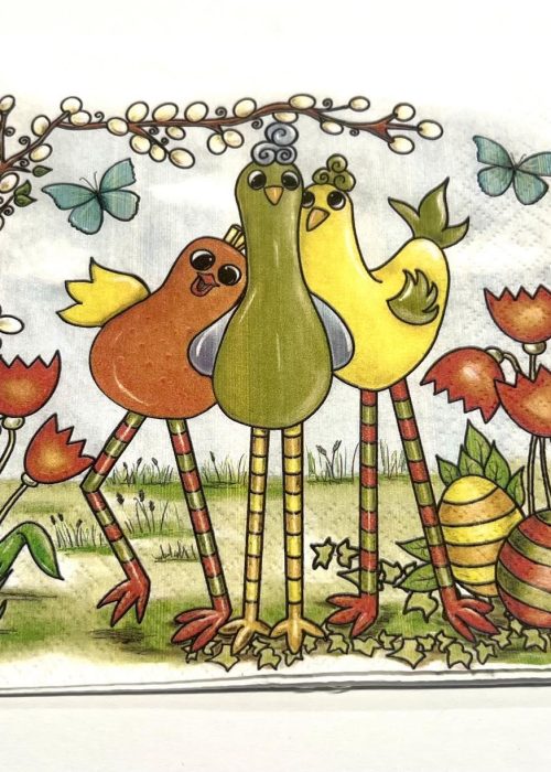 Påskeservietter - fargemiks