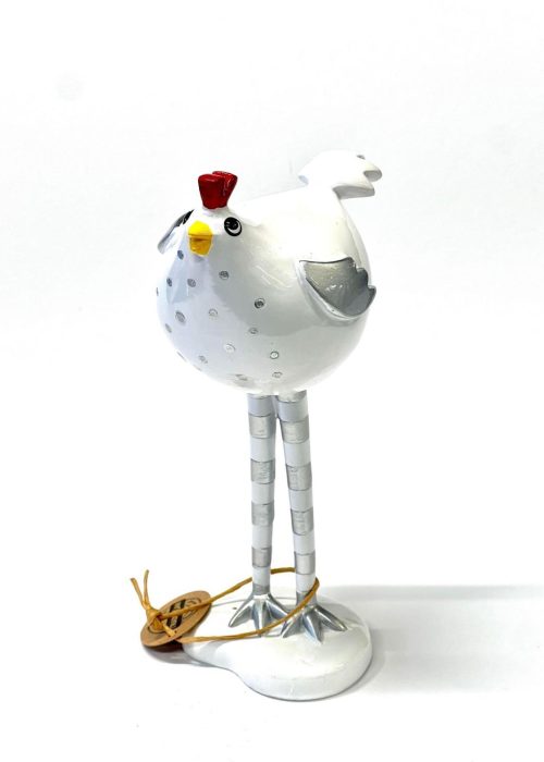 Vaglehøne - Hvit med sølv