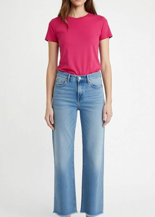 Laurie bukse - Amelia raw straight cropped