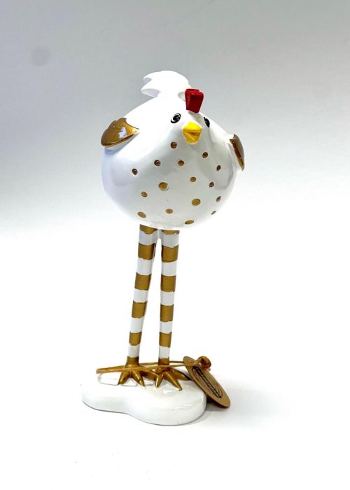 Vaglehøne - Hvit med gull