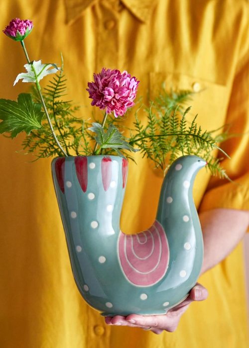 Bloomingville vase - Trudy - blå - keramikk