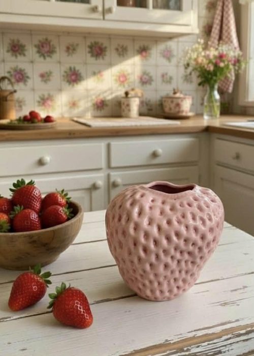 EDG ordbærvase - liten - rosa