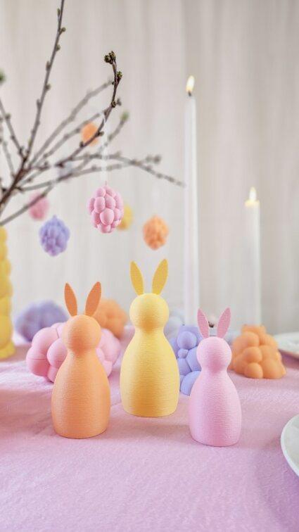 Dazzle & Dawn Bunny påskedekorasjon Mix 3 stk