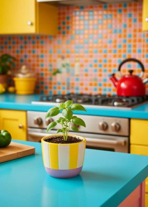 Urtepotte liten - striper