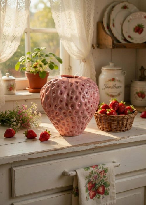 EDG ordbærvase - medium - rosa