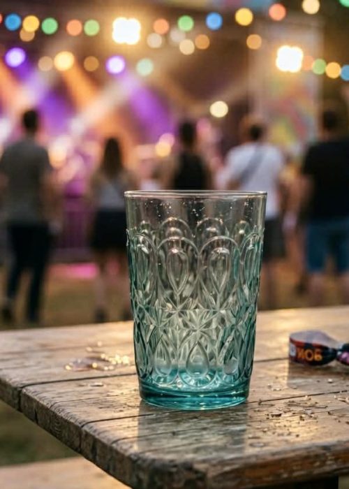 RICE glass - turkise akryl 50 cl
