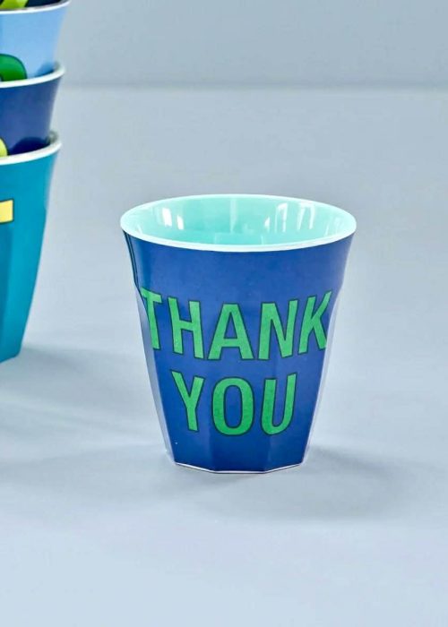 RICE kopp - Thank You - blå - melanin 33cl