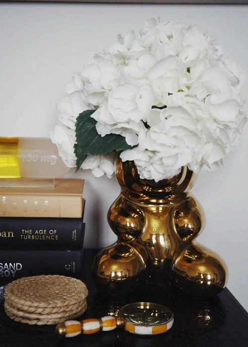 Crystal Haze Nostalgia Bear vase - gull