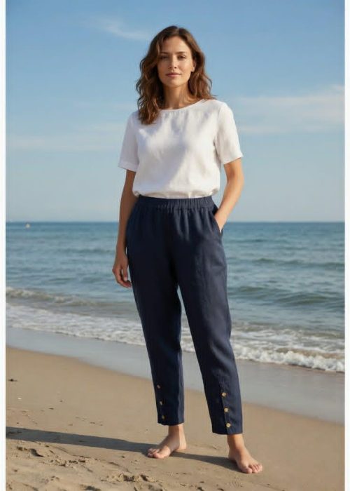 Pont Neuf linbukse - Bonni navyblue