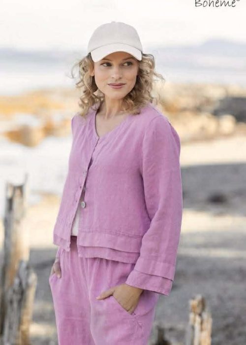 Boheme jakke - kort rose