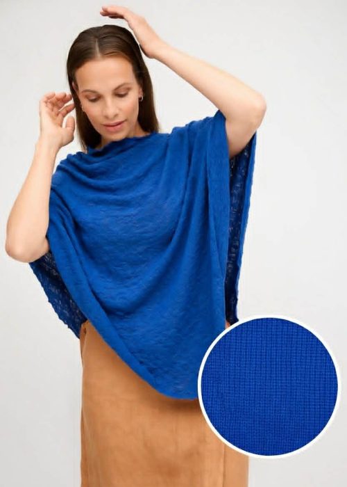 By basics poncho - cobalt blue