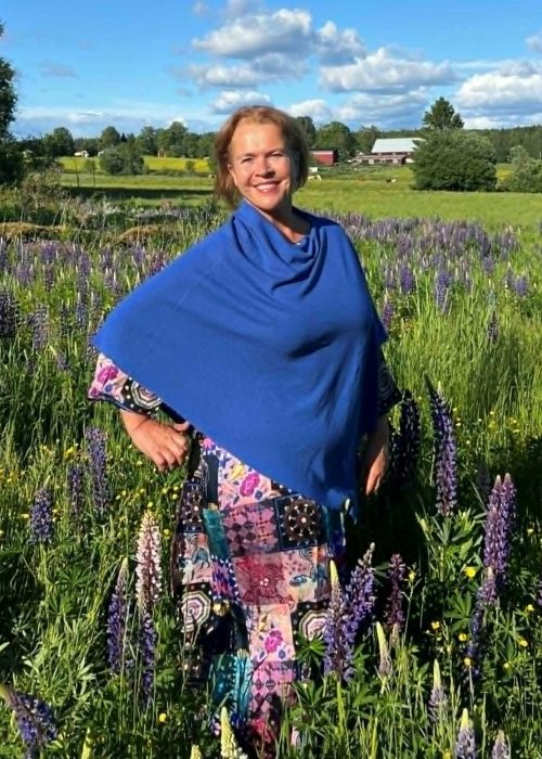 By basics poncho - cobalt blue