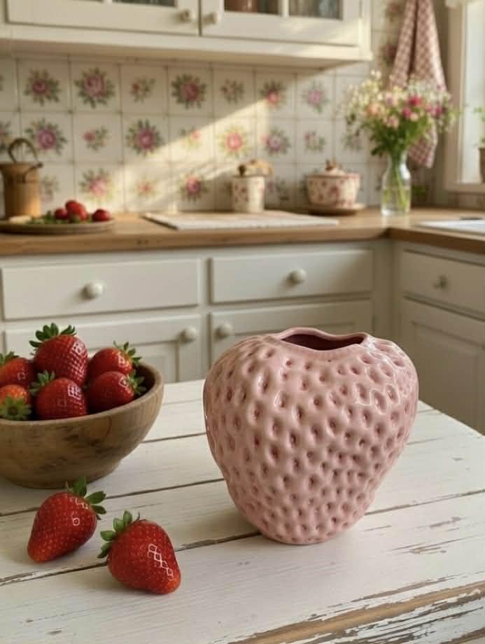 EDG jordbærvase - liten - rosa