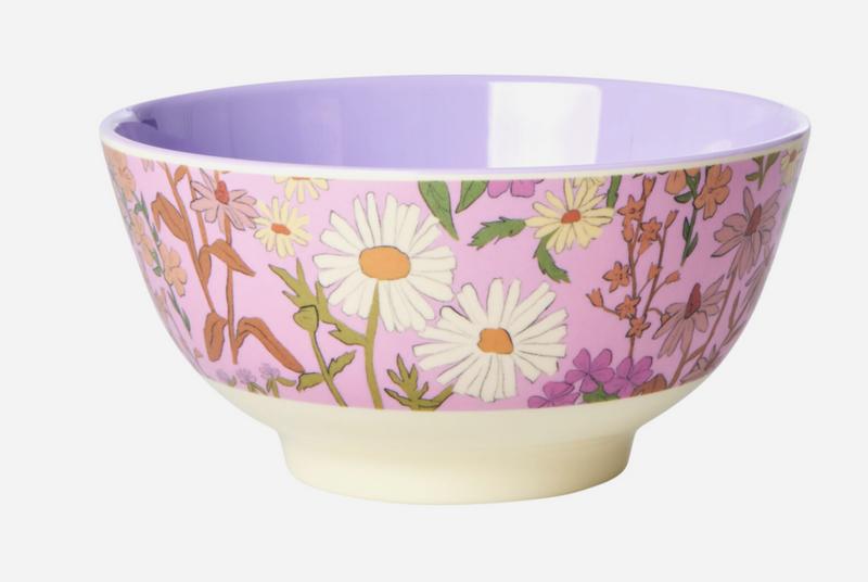 Rice medium bolle  - melamin - Daisy rosa