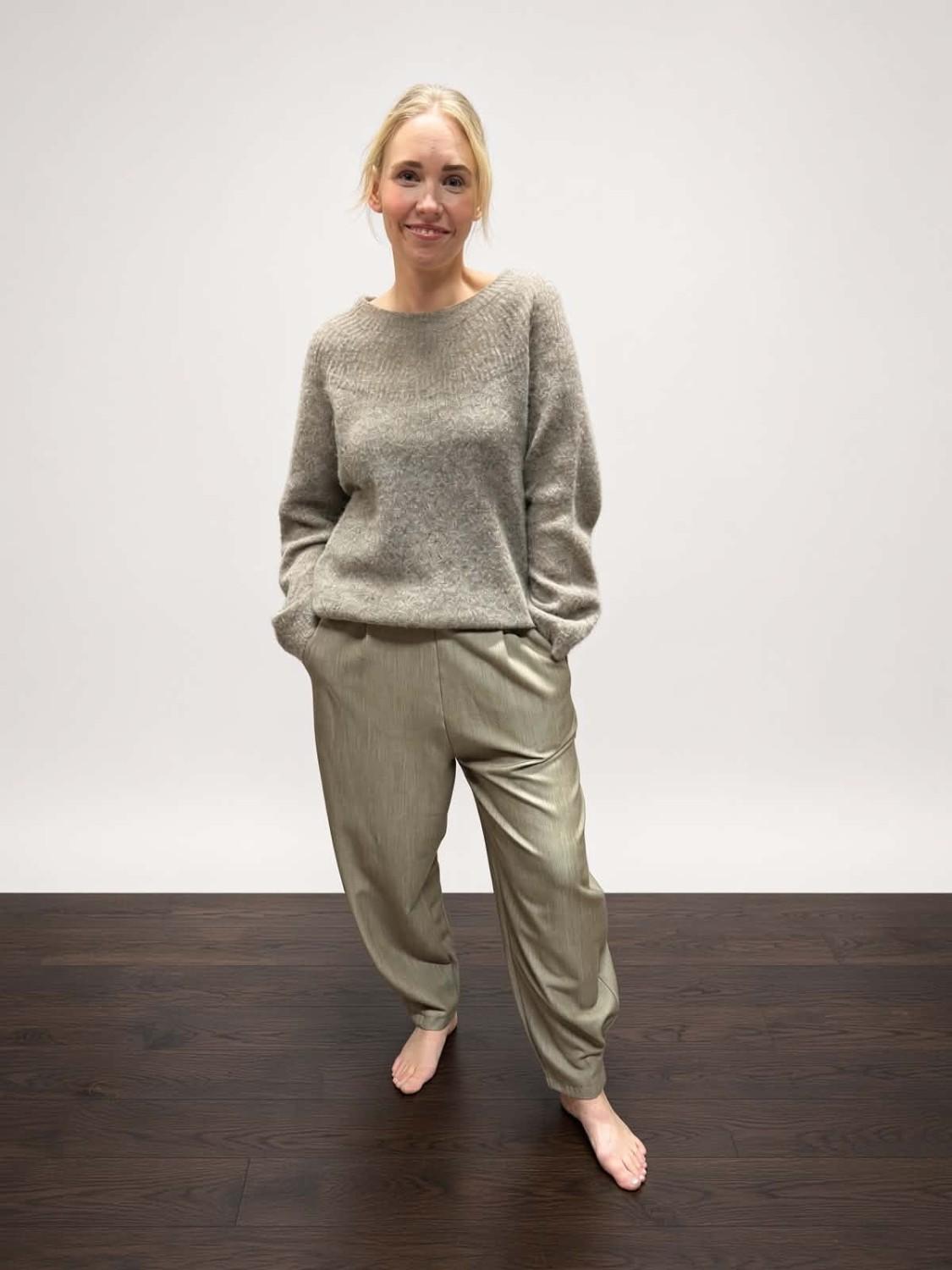 Marta bukse - Fienna beige melert