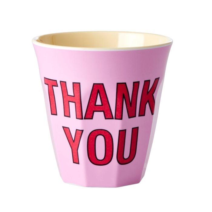 RICE kopp - Thank You - rosa - melanin 33cl