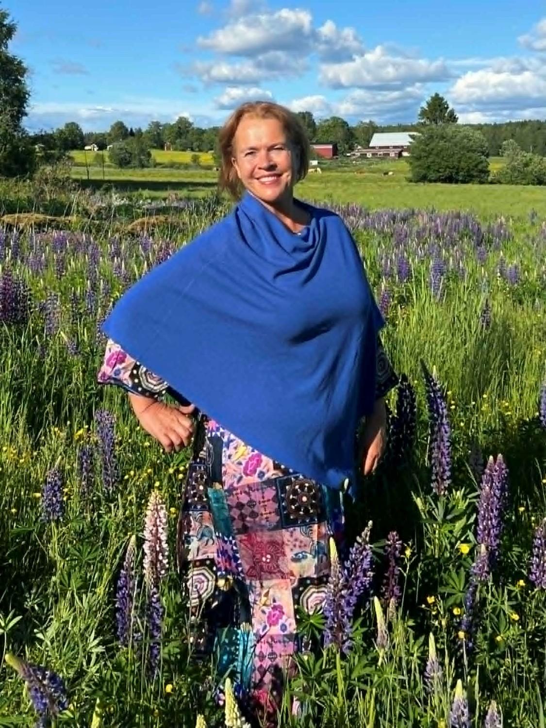 By basics poncho - cobalt blue